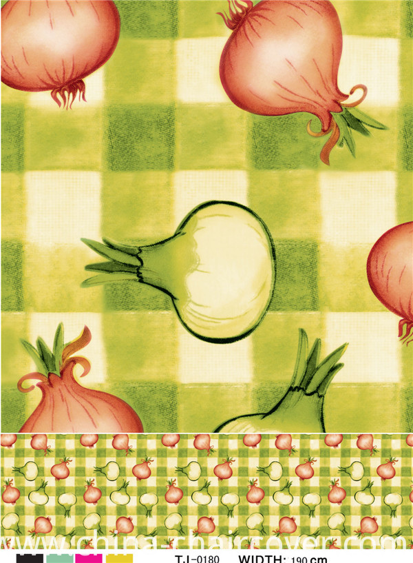 Popular Promotional PVC Printed Tablecloth with Backing